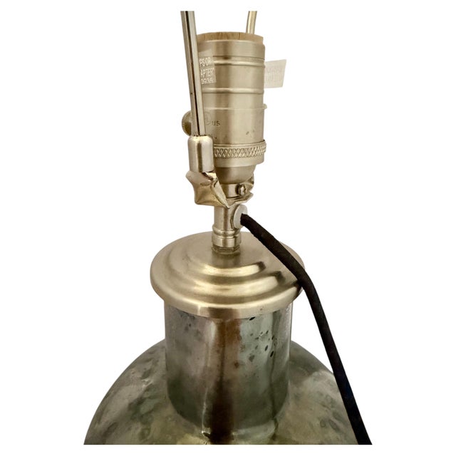 2010s 19th Century Style Mercury Glass Vessel Table Lamp, Restoration Hardware For Sale - Image 5 of 6