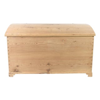 19th C Antique English Pine Blanket Chest For Sale