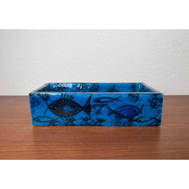 Bitossi Mid-Century Modern Pesce Fish Studio Pottery Bowl by Aldo Londi for Bitossi, Italy, 1960s For Sale - Image 4 of 18