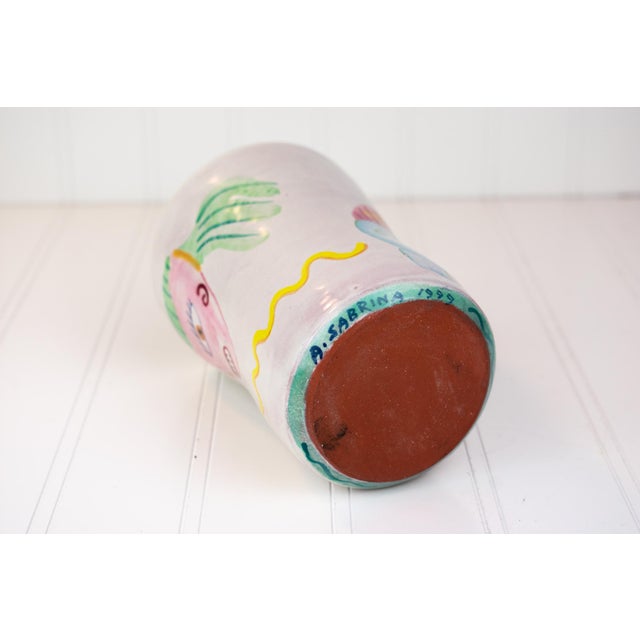 Listed Artist Amy Sabrina 1999 Postmodern Pottery Vessel For Sale - Image 11 of 17