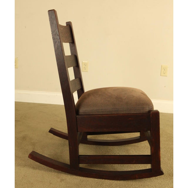 L. & J. G. Stickley Antique Mission Oak Armless Nursing Rocker Chairish