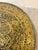 Vintage French Oak Bobbin Leg Table W/Moroccan Brass Top For Sale - Image 10 of 12