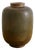 Mid-Century Modern Swedish Brown Green Stoneware Farsta Vase Urn by Wilhelm Kåge for Gustavsberg, Sweden, 1940s For Sale