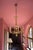 Antique chandelier made of gilded wood. Completely restored: new copper wiring, new lampholders, new lampshades. Date:...
