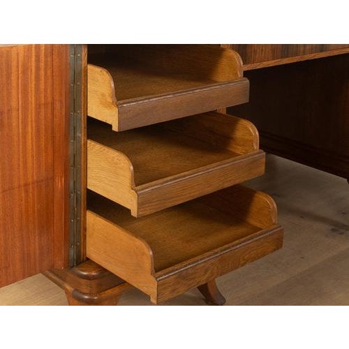 Brown Art Deco Writing Desk For Sale - Image 8 of 15