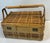 Boho Chic Vintage Boho Bamboo Lidded and Handled Basket For Sale - Image 3 of 8