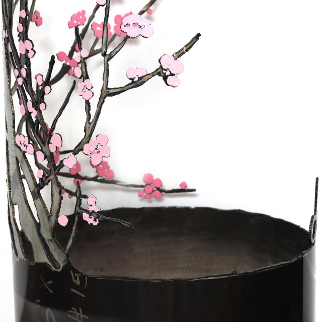 Metal Ancient Cherry Blossoms - Large Steel Floral Tree Sculpture Original Artwork by d'Arcy Bellamy For Sale - Image 7 of 10