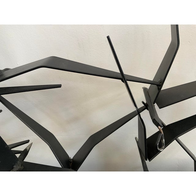 Mid-Century Modern C. Jeré "Flying Birds" Metal Wall Sculpture (1961) For Sale - Image 12 of 18