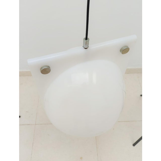 Space Age White Orione Pendant by Lampa Brazzoli for Guzzini, 1970s For Sale - Image 3 of 15