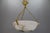 Large White Alabaster with Black Veins & Bronze Pendant, 1920s For Sale - Image 15 of 18