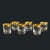 Mid-Century Modern French Gilt Rim Glasses from Saint Louis, 1950s, Set of 6 For Sale - Image 3 of 5