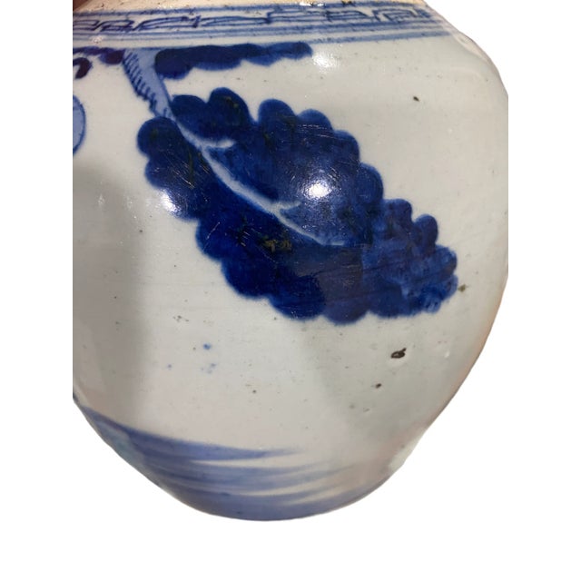 Blue Antique 19th C. Chinese Blue and White Ginger Jar With Qilin Decoration For Sale - Image 8 of 10