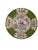 An elegant pair of vintage Minton Cockatrice porcelain plates featuring a rich olive-green ground, delicate bird motifs,...