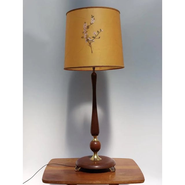 Wood Art Nouveau Lacquered Wood Table Lamp, 1930s For Sale - Image 7 of 10