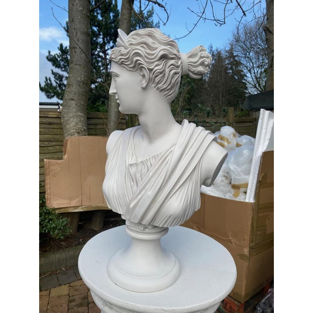 Diana the Huntress Bust, 20th Century, Stone For Sale - Image 4 of 6