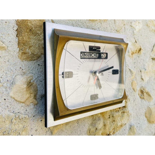 Vintage, mid-century wall clock by jaz, circa 70's - 80's. this wall clock was named "zacric" by renowned french clock...