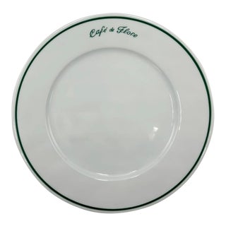 Vintage Cafe De Flore Paris France Restaurant Plate For Sale