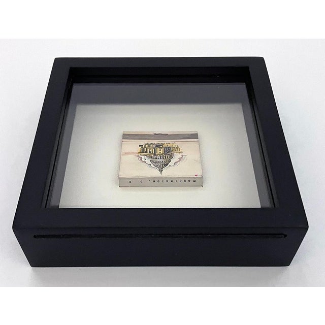 Mid-Century Modern Vintage Framed Matchbook From the United States Capitol Building For Sale - Image 3 of 6