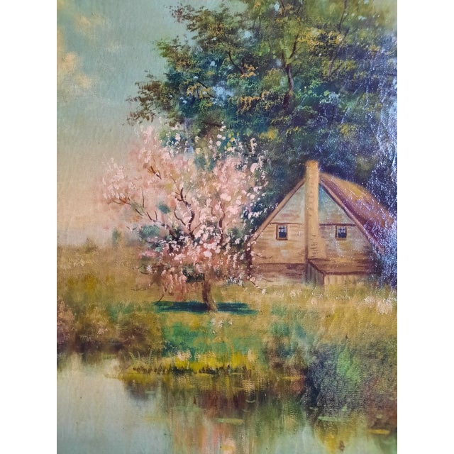 A charming original impressionist oil painting by listed artist Wallace D. Macbeth (Scottish/British, 19th–20th Century)....