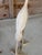 Beige Vintage Carved Wood Crane Coastal Bird Floor Sculpture For Sale - Image 8 of 12