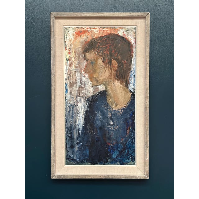 Mona Ridderstad‑Cedergren, Portrait, 1950s, Oil on Canvas, Framed For Sale - Image 10 of 12