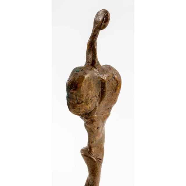 American Mid 20th Century Louis Mendez Standing Figure Bronze Sculpture For Sale - Image 3 of 7