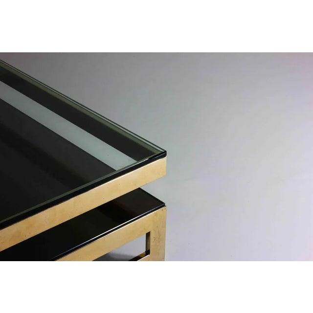 Gold Plated G-Shaped Coffee Table from Belgochrom, 1970s For Sale - Image 9 of 10