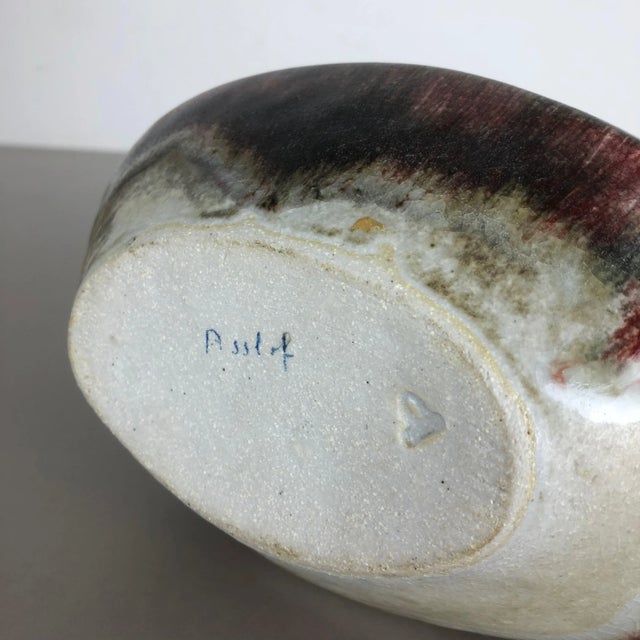 Ceramic Studio Pottery Vase from Bruno & Ingeborg Asshoff, 1960s For Sale - Image 6 of 17