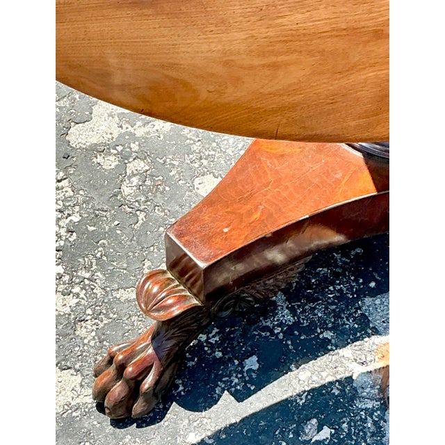 Wood Vintage Regency Tilt Top Table For Sale - Image 7 of 8