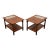 Pair of 1960s Mid Century Lane "Monte Carlo" Side or End Tables - Walnut + Mosaic Tile For Sale