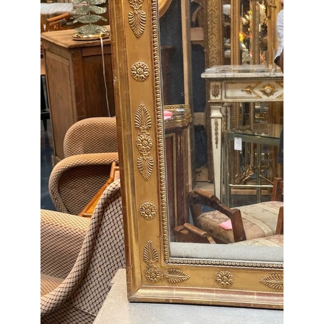 19th C. French Napoleon III Giltwood Mirror For Sale - Image 9 of 9