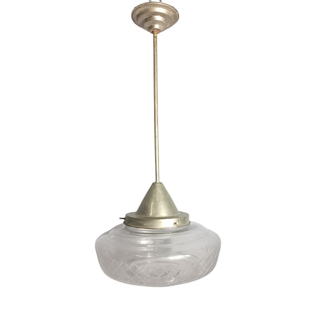 Vintage Art Deco Hanging Lamp For Sale