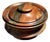 Vintage Inlay Wood Round Lidded Box For Sale