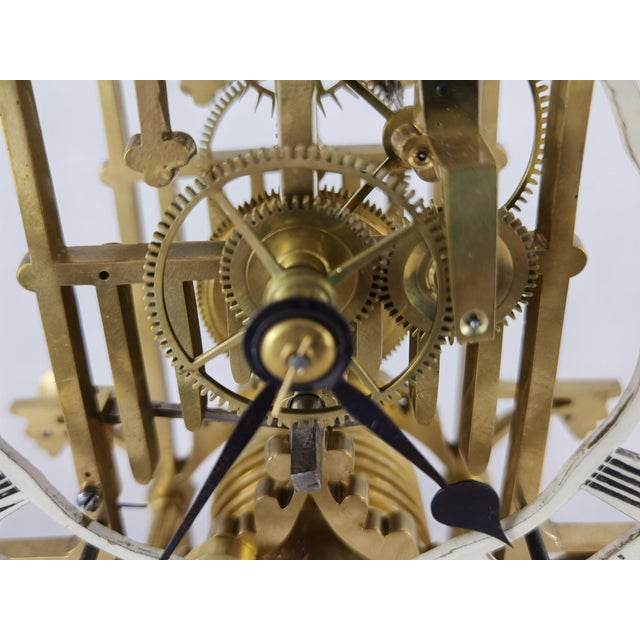 Antique English Skeleton Clock, 1850s For Sale - Image 9 of 18