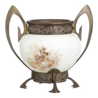 Art Nouveau Glass and Crystal Centerpiece For Sale