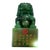 Shoushan Stone Guardian Lion Seal – 6" Foo Dog Stamp With Gilt Calligraphy & Red Seal Paste For Sale