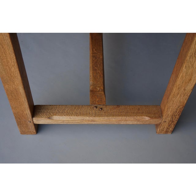 Brutalist Rustic Oak Dining Table from De Puydt, 1970s For Sale - Image 14 of 15