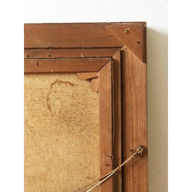 Vintage Original Cottage Oil Painting: Large Countryside Wall Art For Sale - Image 10 of 11