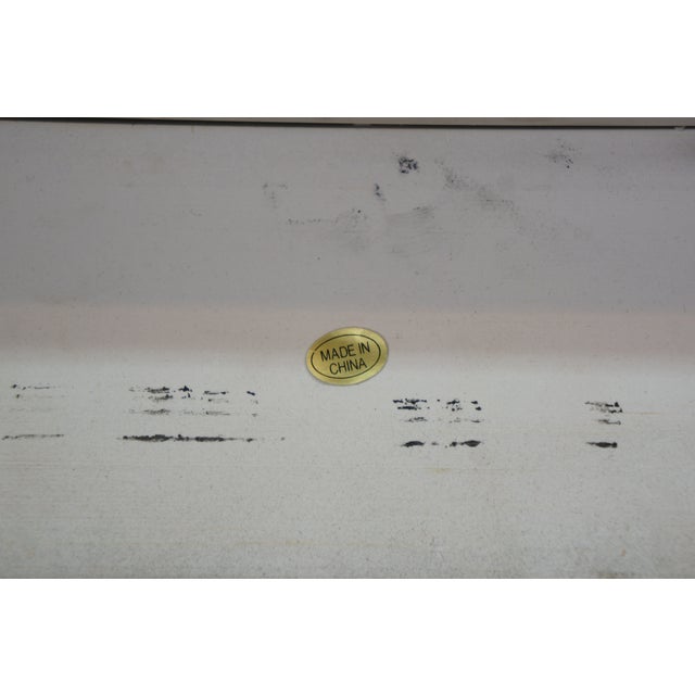 Late 20th Century Timeless Treasures Mediterranean Courtyard Terrace Seascape Oil Painting 18" For Sale - Image 10 of 12