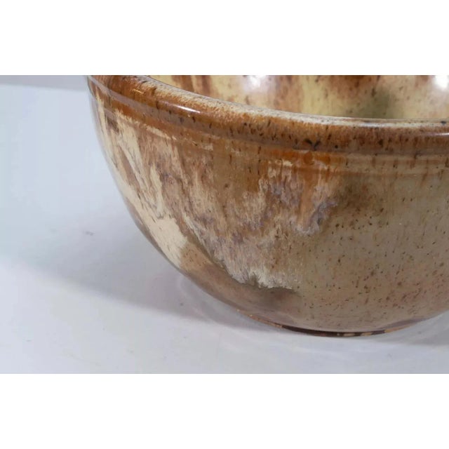 Ceramic John Glick Modernist Stoneware Earthtone Glazed Ceramic Bowl with Spout Signed For Sale - Image 7 of 8