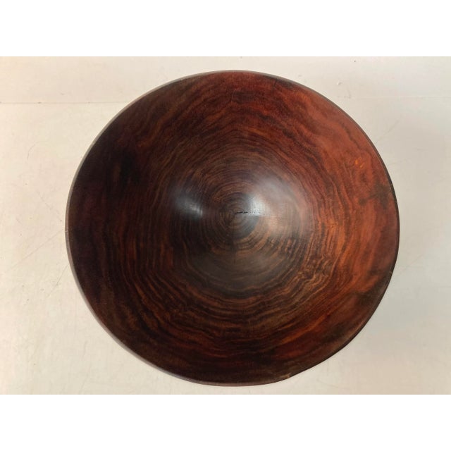 Mid Century Figured Walnut Bowl For Sale In New York - Image 6 of 10