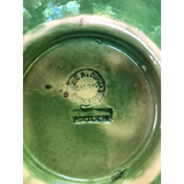 Bottle Green Trompe L’Oeil Dish of Strawberries, Portugal For Sale - Image 8 of 9