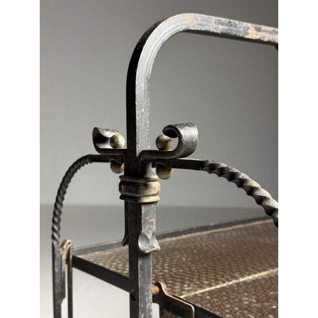 French Serving Trolley in Metal For Sale - Image 5 of 15