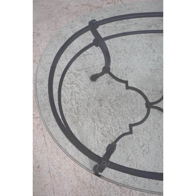 Wrought Iron Base Glass Top Coffee Table For Sale - Image 12 of 13