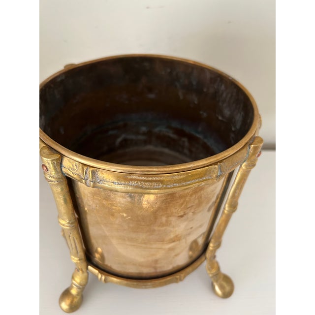 Late 20th Century Vintage Maison Baguès Style Brass Cachepot For Sale - Image 5 of 6