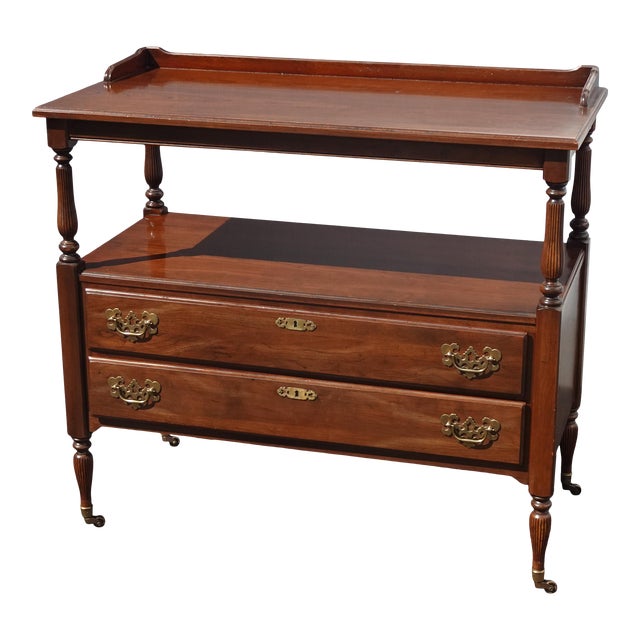 Vintage Ethan Allen Court Server Sideboard Buffet W Brass Feet Sheraton Chairish