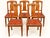 Art Deco Chairs in Carved Walnut with Studded Leather Seats, 1920s, Set of 5 For Sale - Image 11 of 11