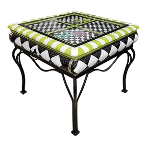 1980s Paint Decorated End Table