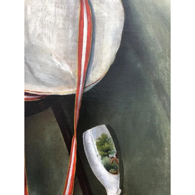 1900 - 1909 Hermann Haller, Nature morte au béret de marin, chope de bière, longue pipe et livres, 1902, Oil on Canvas For Sale - Image 5 of 7