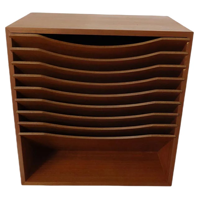 Teak A4 Register Filing Shelves, 1960s For Sale